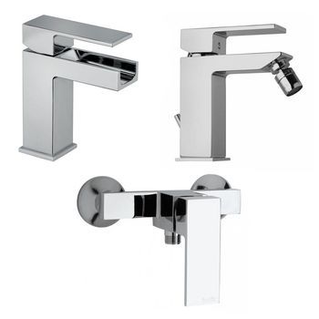 Kit De Grifería Para Lavabo, Ducha, Bidé Acabado Cromado