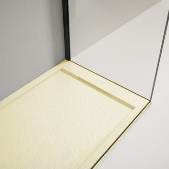Plato De Ducha Resina Lux Crema  70x150cm Rejilla Color