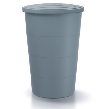 Barril Agua Lluvia 160l Smooth Gris Claro, 60x60x87,8 Cm