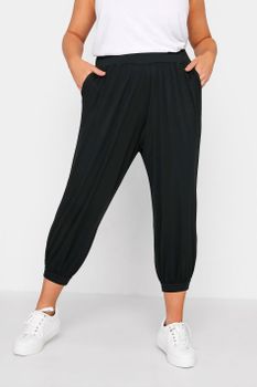 Pantalones Joggers Negros Capri, Mujer Curvy Y Tallas Grandes, Yours