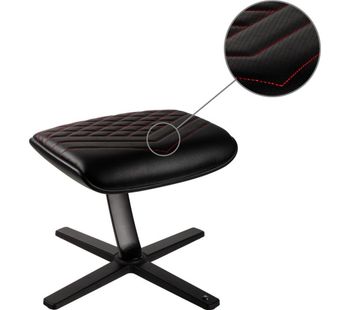 NOBLECHAIRS NBL-FR-PU-BR Footrest - Black & Red, Black
