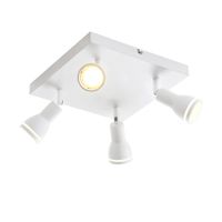 snyder - foco de techo de metal color blanco 25 cm gu10 max 25 w