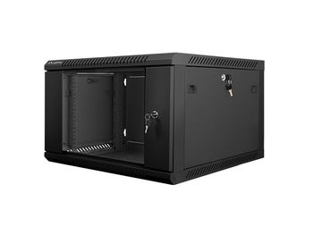 Bastidor de pared Lanberg WF01-6606-10B 6U 60kg IP20 cristal templado autoinstalable negro