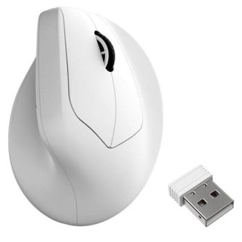 Ratón Keychron M5-A30 Wireless 12000 DPI USB-C Blanco Ergonomía Vertical
