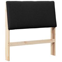 cabeceropanel de cabecero tapizado negro 100 cm madera de pino macizo
