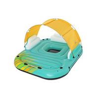 flotador sunari  291x265x83 cm color azul turquesa amarillo vente-unique