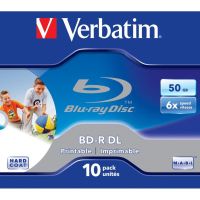 disco blu-ray verbatim bd-r 50 gb 6x caja de joyas 10 unidades