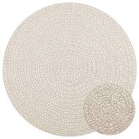 alfombra zizur aspecto yute interiorexterior crema o 120 cm vidaxl
