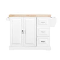 sobuy carrito de cocina blanco con 4 ruedas 2 puertas y 3 cajones 128x71x905 cm fkw41-ii-wn