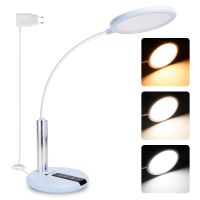 aigostar lampara escritorio flexo led escritorio con cable dos fuentes de luz ajuste flexible de 360 ajuste de brillo y temperatura de color con cable de 130 cm funcion de memoria azul