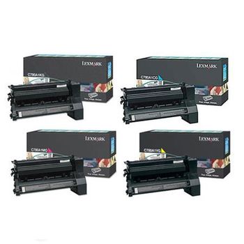 Lexmark C780A1KG/YG Full Set Original Toners (4 Pack)