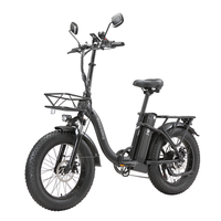 bicicleta electrica plegable sinohon b20 neumaticos anchos de 20 pulgadas 7 velocidades negra