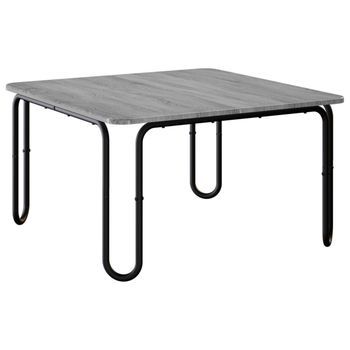 Mesa De Centro Sonoma Gris 59 X 59 X 45 Cm Madera De Ingeniería Vidaxl