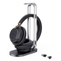 auriculares yealink bh76 plus inalambricos bluetooth 53 con cancelacion hibrida de ruido microfono boom y base de carga negro
