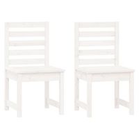 pack 2 uds sillas jardin  silla de exterior  sillon madera maciza pino blanco 405x48x915 cm