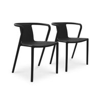 conjunto de 2 sillones de jardin apilables