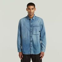 g-star raw camisa manga larga d27083-d252 regular 1-pkt shirt ls-h941 antique blue kyanite para hombre
