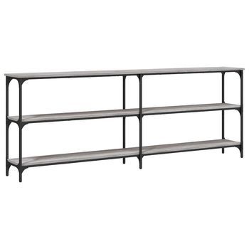 Mesa Consola | Mesa De Entrada | Mesa Auxiliar Madera De Ingeniería Gris Sonoma 200x29x75 Cm