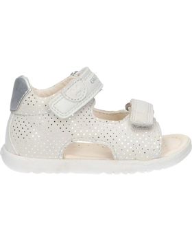 de GEOX B254WA 00754 B SANDAL MACCHIA GIR OFF WHITE-LT SILVER C1Q1N