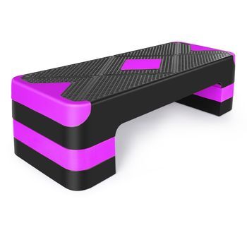 Step De Aeróbic - Plataforma De Fitness - Polietileno - Morado (68.58x27.94x20.32cm)