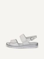 caprice heeled sandal white made of leather without heel size 40