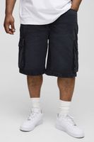 pantalon plus vaquero cargo holgado negro