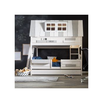 Lifetime Adventure Hangout Kids Bed with Treehouse Den - Lifetime White