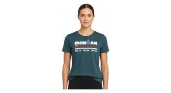 Camiseta de manga corta para mujer ironman hamburg azul turquesa