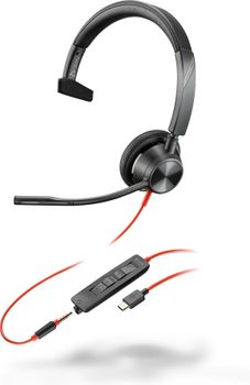 HP Auricular con Micrófono Poly Blackwire 3315 Negro