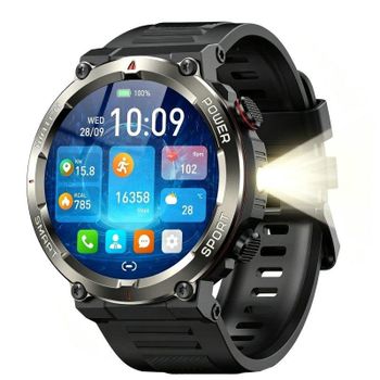Blackview Smartwatch militar Bluetooth con llamadas y linterna