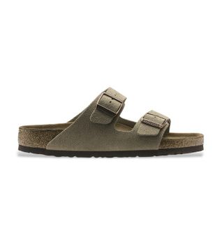 Birkenstock para mujer. 951303 Sandalias de Piel Arizona Plantilla blanda (Ajuste Estrecho) taupe (38), Plano, Ninguno, Casual