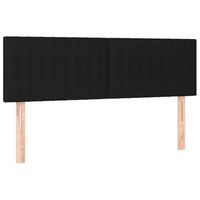 cabecero cama mueble de dormitorio con led de tela 144 x 5 x 7888 cm negro m020001144