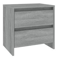 mesilla de noche  mesita de noche madera de ingenieria gris sonoma 45x345x445cm