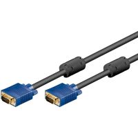 cable vga goobay 10 m negro macho a macho con ferrita
