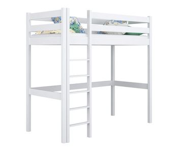 Cama alta de madera n05 blanco