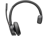 poly - auriculares inalambricos voyager4310uc plantronics - auriculares de un solo oido - se conectan a pcmac con el adaptador bluetooth usb-a y a celulares a traves de bluetooth