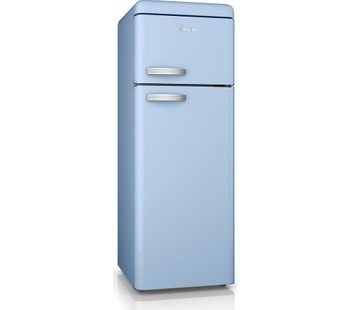 SWAN SR11010BLN Fridge Freezer - Blue, Blue
