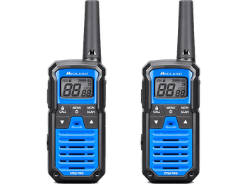 Walkie Talkie - Midland XT50 Pro, Carga Rápida, 85 canales (69 LPD + 16 PMR446), USB, Alcance de 8 km, Azul