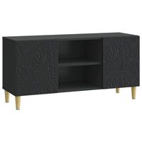 mueble de tv 102 x 345 x 50 cm negro madera de ingenieria vidaxl