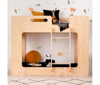 Litera 90x190 con escalera a la derecha y somier mélissa madera