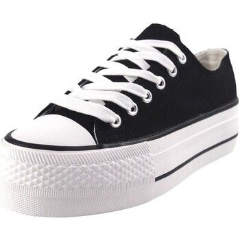Bienve Zapatillas Lona señora abx026 negro para mujer