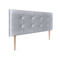 cabecero de polipiel capitone 160x115cm con patas camas 150160 - plata