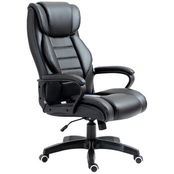 Vinsetto Silla de oficina con función de masaje silla de oficina ergonómica altura ajustable función de respaldo reclinable   Aosom España