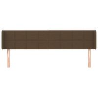 cabecero cama mueble de dormitorio de tela oscuro 183 x 16 x 7888 cm marron m020007632