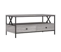 mesa de cafe - mesa de centro madera de ingenieria gris sonoma 100x51x45 cm