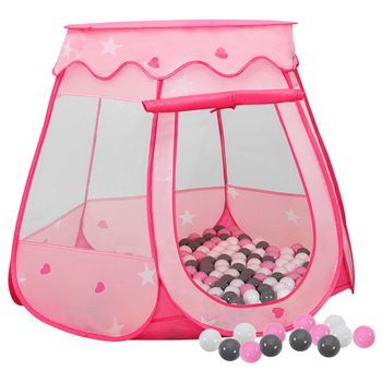 Tienda De Juegos Para Niños Con 250 Bolas Rosa 102x102x82 Cm Vidaxl