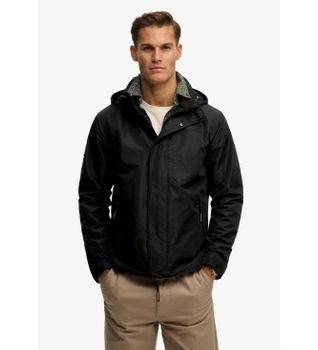 Superdry para hombre. M5012332A Chaqueta Shell negro (L), Casual, Poliéster Reciclado