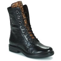 mjus botines cafe metal para mujer