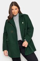 yours chaqueton verde botella de botones dorados mujer curvy y tallas grandes yours