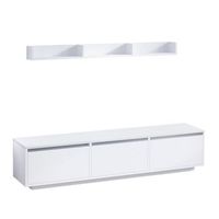 mueble tv con estante praga blanco